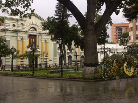 the plaza
bolivar in caracas, venezuela